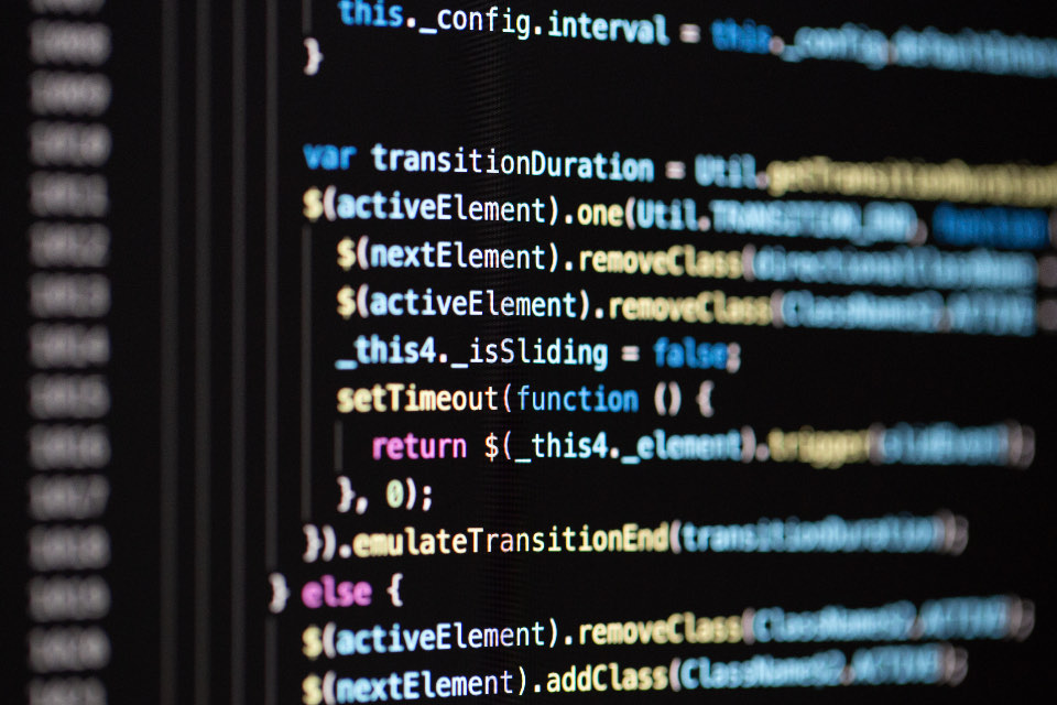 Application code on a screen